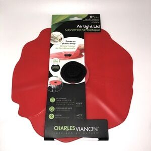 Charles Viancin 9" Diameter Poppy Airtight Lid  100% Silicone # 2902  NEW